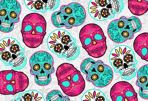More Fun Skulls Poster Print by Mlli Villa