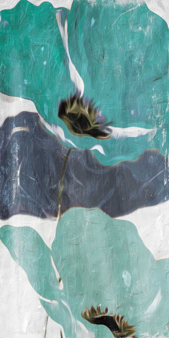 Floral Teal Blue Three Poster Print by Milli Villa - Item # VARPDXMVRN010A