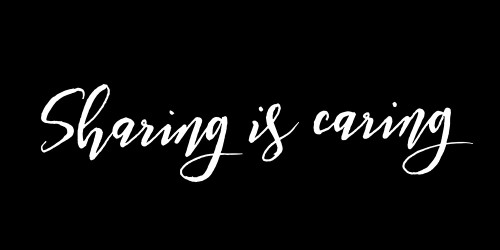 Sharing Is Caring Black Poster Print by Mlli Villa - Item # VARPDXMVRN075A