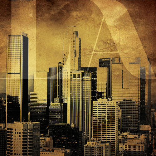 Golden LA Poster Print by Mlli Villa - Item # VARPDXMVSQ004C