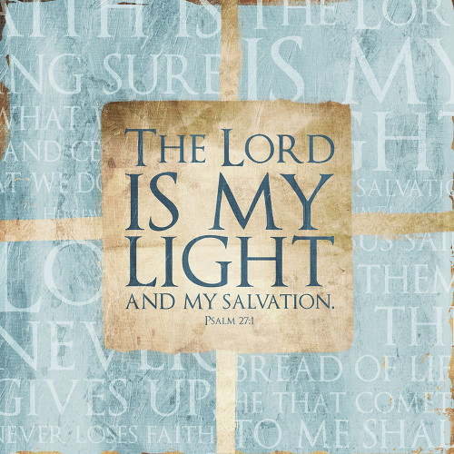 Quote Border Psalm Blue Poster Print by Mlli Villa - Item # VARPDXMVSQ113A