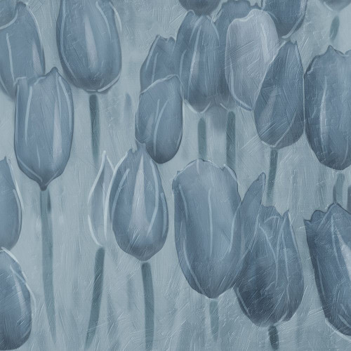 Tulips Patch Blues Poster Print by Mlli Villa - Item # VARPDXMVSQ311A