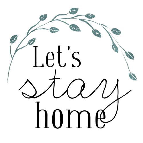 Lets Stay Home Blue Poster Print by Mlli Villa