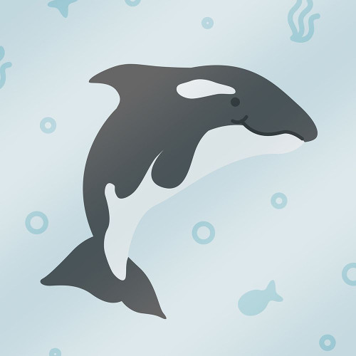 Happy Whale Poster Print by Mlli Villa