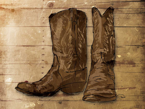 Sketched Boots Poster Print by OnRei OnRei - Item # VARPDXONRC105A