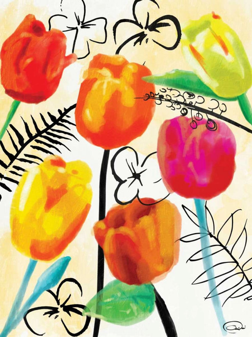 Floral Water Ink Mate Poster Print by OnRei OnRei - Item # VARPDXONRC130B