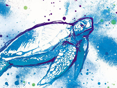 Turtle in the Wall Poster Print by On Rei On Rei - Item # VARPDXONRC182A