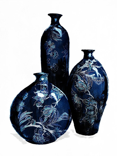 Blue China Vases Poster Print by OnRei OnRei