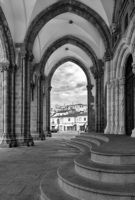 Evora Cathedral BW Poster Print by Stan Hellmann - Item # VARPDXPSHEL212