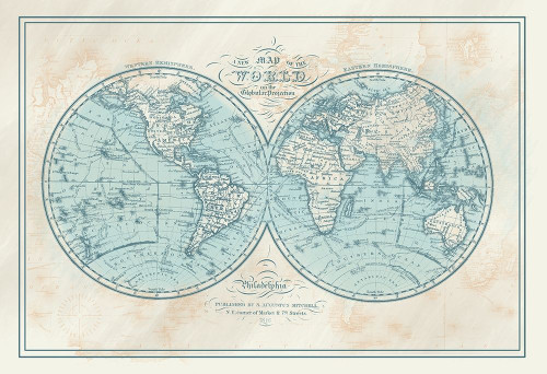 Vintage Maps 1 Poster Print by Candace Allen