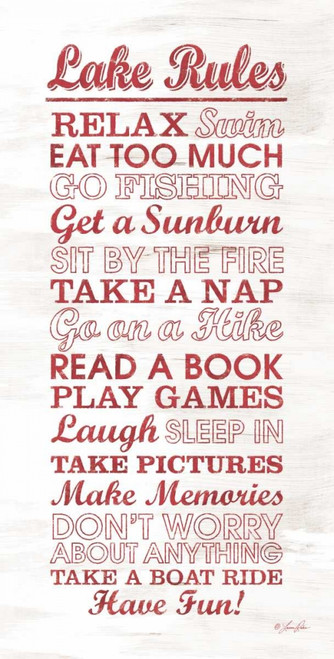 Lake Rules Poster Print by Lauren Rader - Item # VARPDXRAD600
