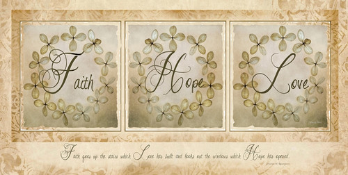 Faith, Hope, Love Poster Print by Robin-Lee Vieira - Item # VARPDXRLV323A