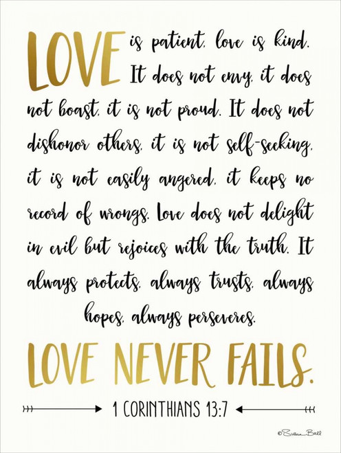 Love is Patient Poster Print by Susan Ball - Item # VARPDXSB395