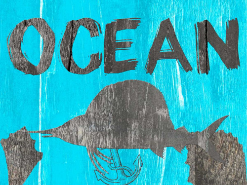Ocean Blue Poster Print by Sheldon Lewis