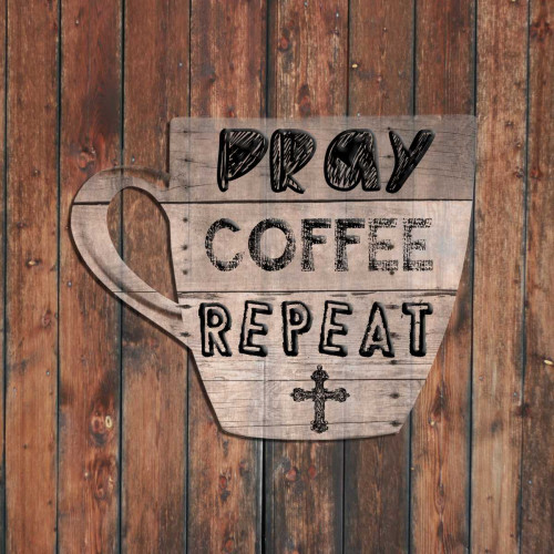 Pray Coffee Repeat Poster Print by Sheldon Lewis - Item # VARPDXSLBSQ315A