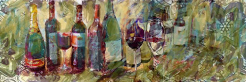 Wine and Pattern 2 Poster Print by Sarah Butcher - Item # VARPDXSRPL019A