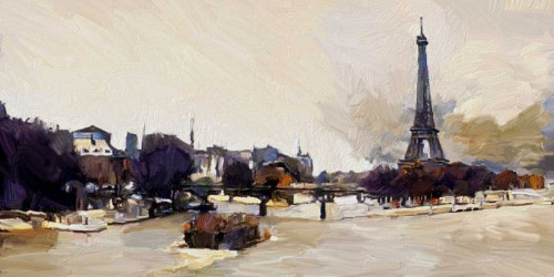 Eiffel Tower Seine View 2 Poster Print by Sarah Butcher - Item # VARPDXSRRC022A