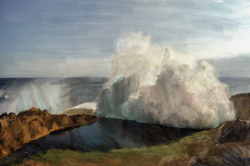 Ocean Big Wave Poster Print by Sarah Butcher - Item # VARPDXSRRC060