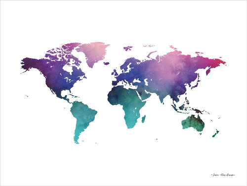 Cosmos Watercolor World Poster Print by Seven Trees Design Seven Trees Design - Item # VARPDXST486