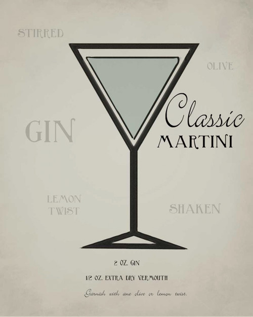 Classic Martini layered Poster Print by Taylor Greene