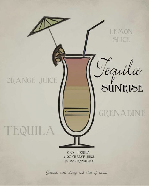 Tequila Sunrise layered Poster Print by Taylor Greene