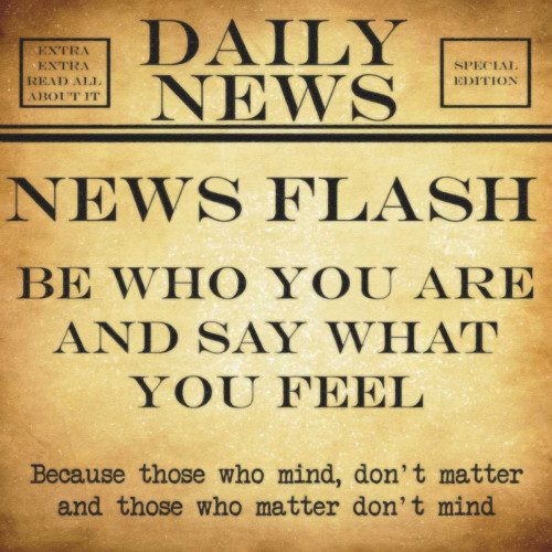 NEWS FLASH Be Who You Are Poster Print by Taylor Greene - Item # VARPDXTGSQ097G