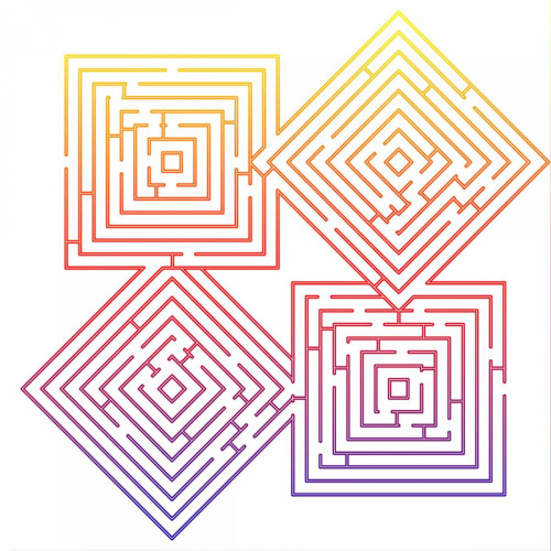 QUAD LABYRINTH Poster Print by Taylor Greene