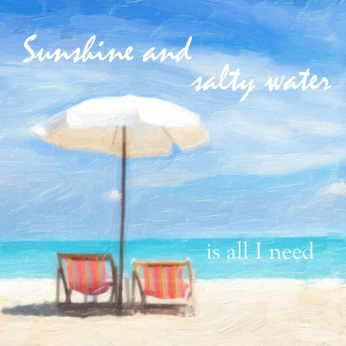 SUNSHINE AND SALTY WATER Poster Print by Taylor Greene - Item # VARPDXTGSQ216A