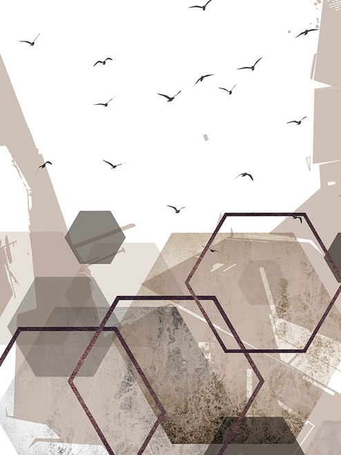 Abstract Hexagons Beige Poster Print by Urban Epiphany Urban Epiphany - Item # VARPDXUERC056B