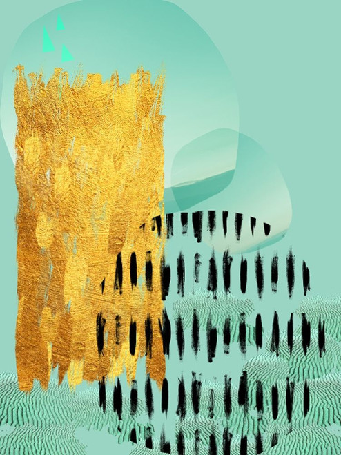 Scandi Abstract Mint Gold Poster Print by Urban Epiphany Urban Epiphany - Item # VARPDXUERC078