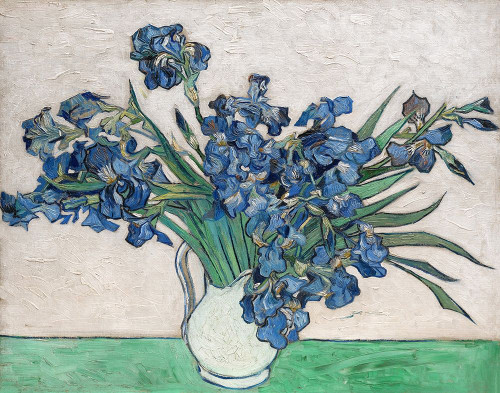 Irises, 1890 (White Vase) Poster Print by Vincent Van Gogh - Item # VARPDXV732D