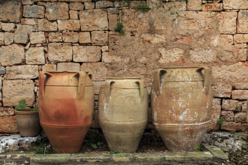 Italy, Ostuni. Urns. Poster Print by Emily Wilson - Item # VARPDDEU16EWI0321
