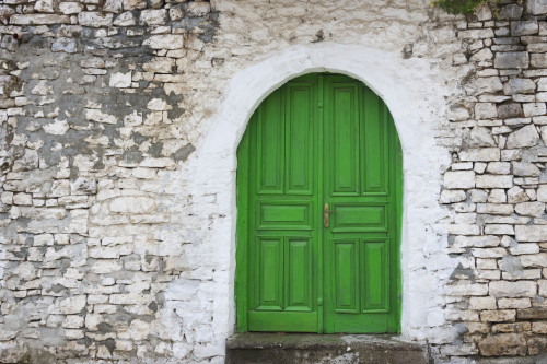 Door of an old house, Berat, Albania Poster Print by Keren Su - Item # VARPDDEU01KSU0075