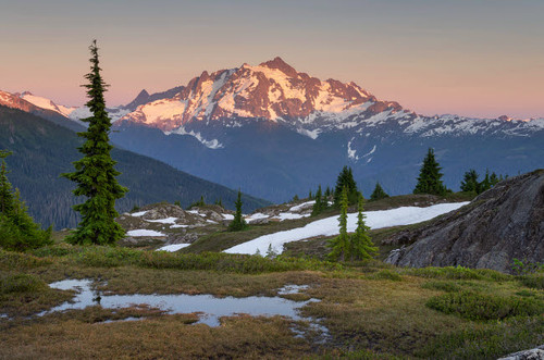 Mount Shuksan, North Cascades Poster Print by Alan Majchrowicz (24 x 18) # US48AMA0059