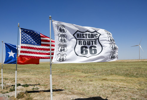 Adrian, Texas, USA. Rout 66 Midpoint Poster Print by Julien McRoberts - Item # VARPDDUS44JMR0055