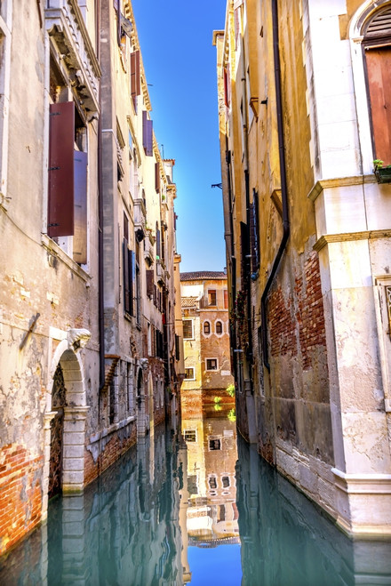 Colorful small canal building reflection, Venice, Italy Poster Print by William Perry - Item # VARPDDEU16WPE0468