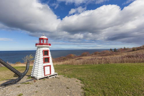 Canada, Quebec, L'Anse-au-Griffon. Miniature lighthouse Poster Print by Walter Bibikow - Item # VARPDDCN10WBI0794
