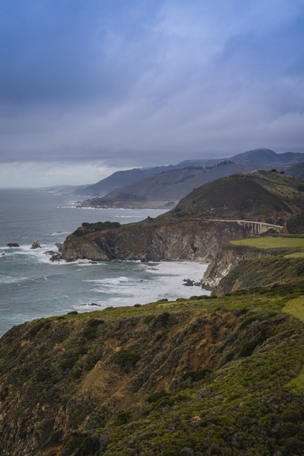 Sweeping view of the Big Sur coastline with Bixby Bridge Poster Print by Sheila Haddad - Item # VARPDDUS05SHA0105