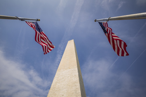 USA, Washington D.C. National Mall, Washington Monument Poster Print by Walter Bibikow - Item # VARPDDUS09WBI0110