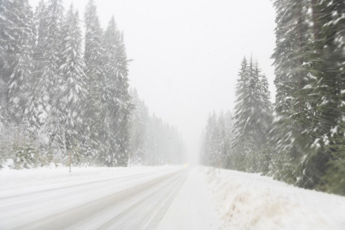 Winter driving conditions on Mount Hood, Oregon, USA Poster Print by Stuart Westmorland - Item # VARPDDUS38SWR0171