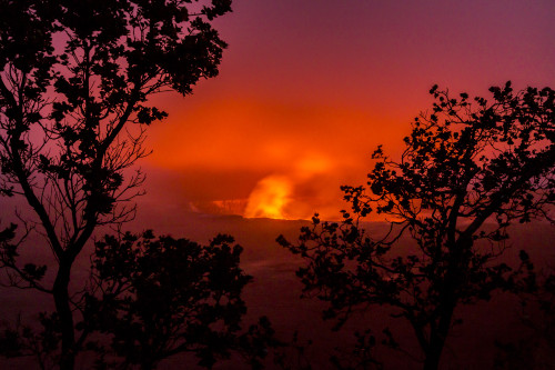 USA, Hawaii. Halema'uma'u Crater in Kilauea Caldera at night. Poster Print by Jaynes Gallery - Item # VARPDDUS12BJY0161