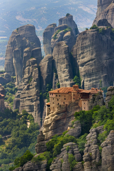 Monastery of Roussanou, Meteora, Greece (UNESCO World Heritage Site) Poster Print by Keren Su - Item # VARPDDEU12KSU0059 Monastery of Roussanou, Meteora, Greece (UNESCO World Heritage Site) Poster Print by Keren Su - Item # VARPDDEU12KSU0059