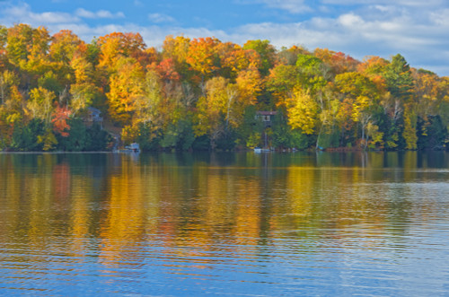 Canada, Ontario, Horseshoe Lake. Cottage in morning fog on lake. Poster Print by Jaynes Gallery - Item # VARPDDCN08BJY0302 Canada, Ontario, Horseshoe Lake. Cottage in morning fog on lake. Poster Print by Jaynes Gallery - Item # VARPDDCN08BJY0302