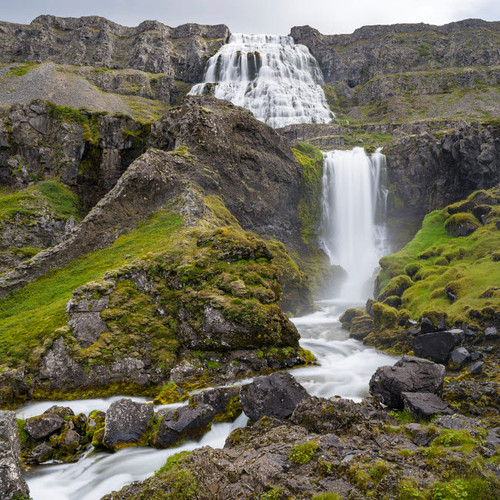 Dynjandi waterfall, an icon of the Westfjords in northwest Iceland Poster Print by Martin Zwick (18 x 18) # EU14MZW1854