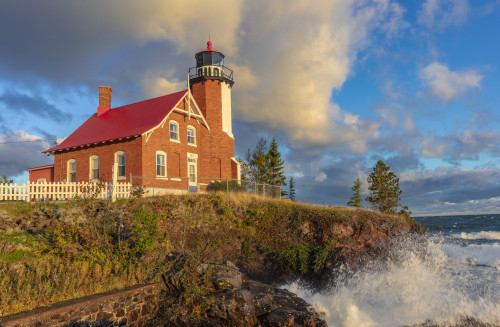 Historic Eagle Harbor Lighthouse n the Upper Peninsula of Michigan, USA Poster Print by Chuck Haney - Item # VARPDDUS23CHA0308