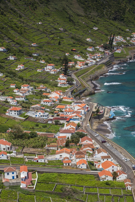 Portugal, Azores, Santa Maria Island, Sao Lourenco. Elevated town view Poster Print by Walter Bibikow - Item # VARPDDEU23WBI1705