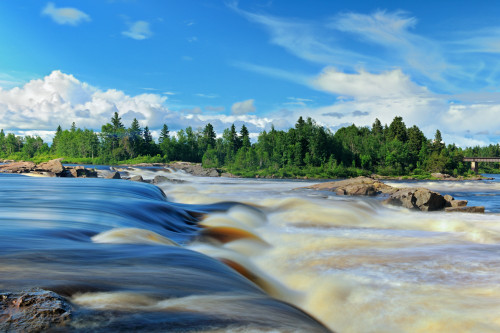 Canada, Quebec, Saint-Felicien. Chutes a Michel on Ashuapmushuan River. Poster Print by Jaynes Gallery - Item # VARPDDCN10BJY0158