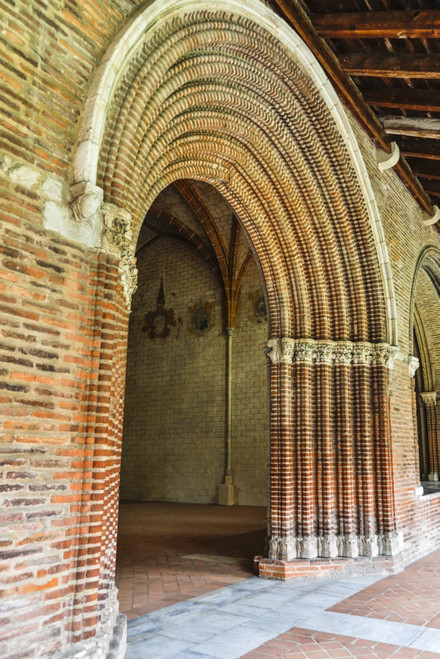France, Toulouse. Church of the Jacobins arched entrance to the courtyard. Poster Print by Hollice Looney - Item # VARPDDEU09HLL0180