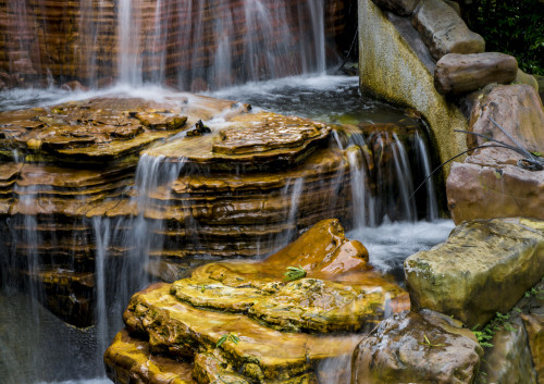 Waterfall at Chi Lin Nunnery and Nan Lian Garden, Kowloon, Hong Kong, China. Poster Print by Michael DeFreitas - Item # VARPDDAS07MDE0395 Waterfall at Chi Lin Nunnery and Nan Lian Garden, Kowloon, Hong Kong, China. Poster Print by Michael DeFreitas - Item # VARPDDAS07MDE0395