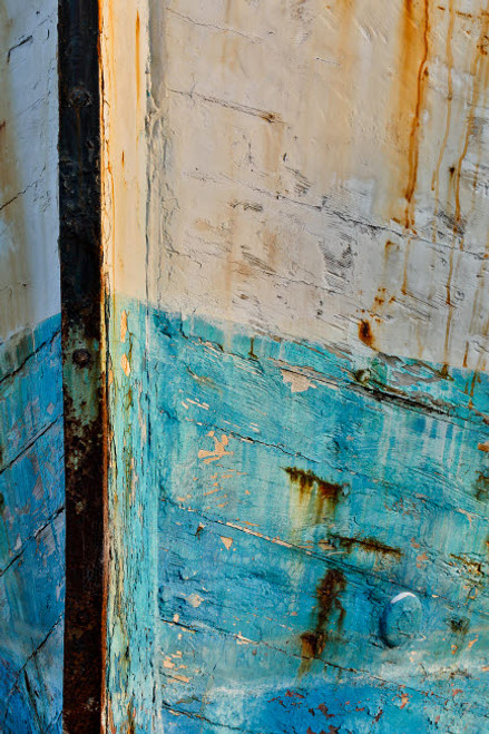 Old wooden fishing boat out of water, detail of paint Crescent City, California Poster Print by Darrell Gulin (18 x 24) # US05DGU0249 Old wooden fishing boat out of water, detail of paint Crescent City, California Poster Print by Darrell Gulin (18 x 24) # US05DGU0249